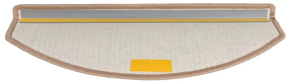 Tapetes de escada 20 pcs 65x24x4 cm castanho-claro