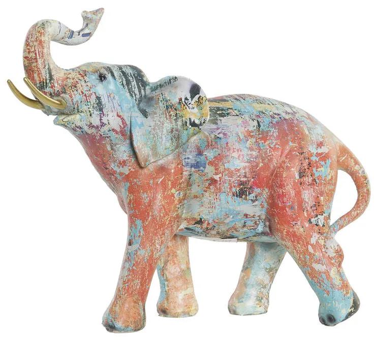 Figura Decorativa DKD Home Decor Resina Elefante (28 x 13 x 23.5 cm)
