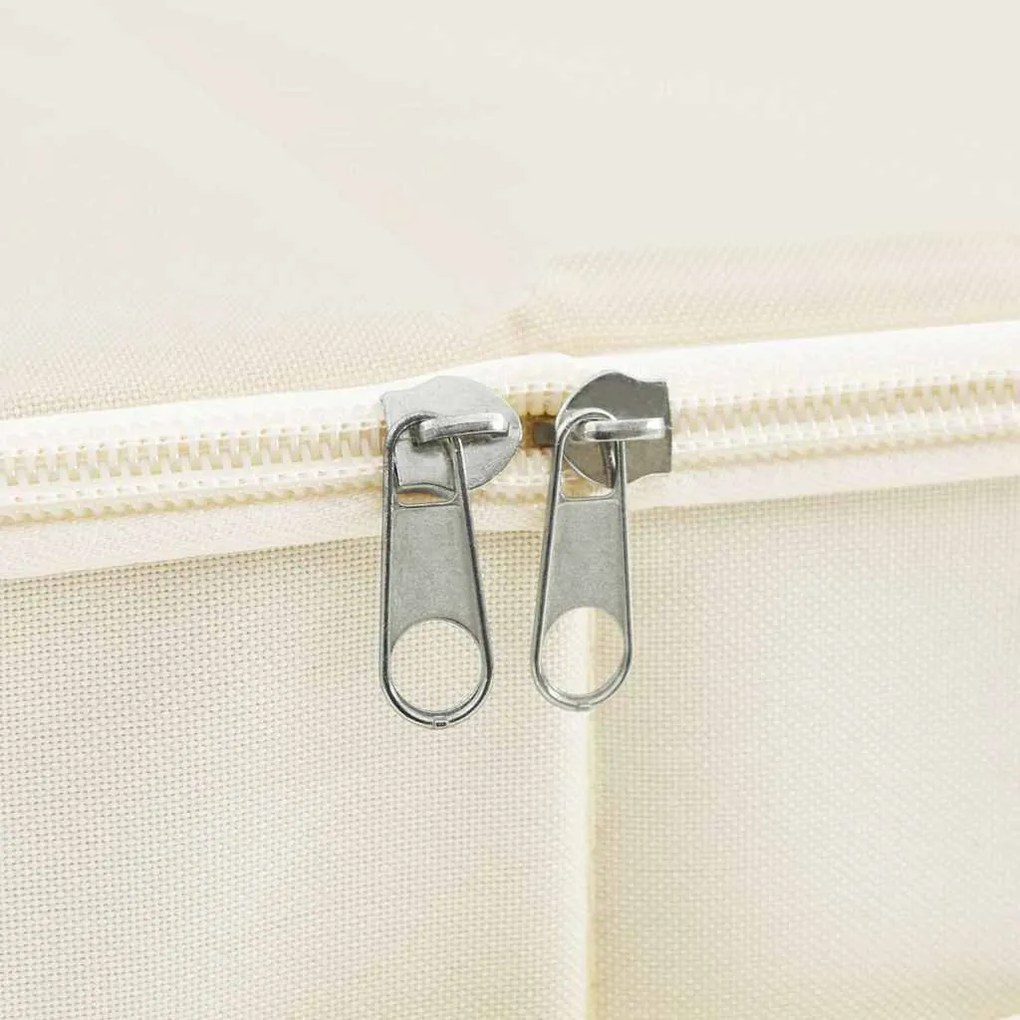 Caixas de arrumação 2 pcs 43x34x23 cm tecido creme
