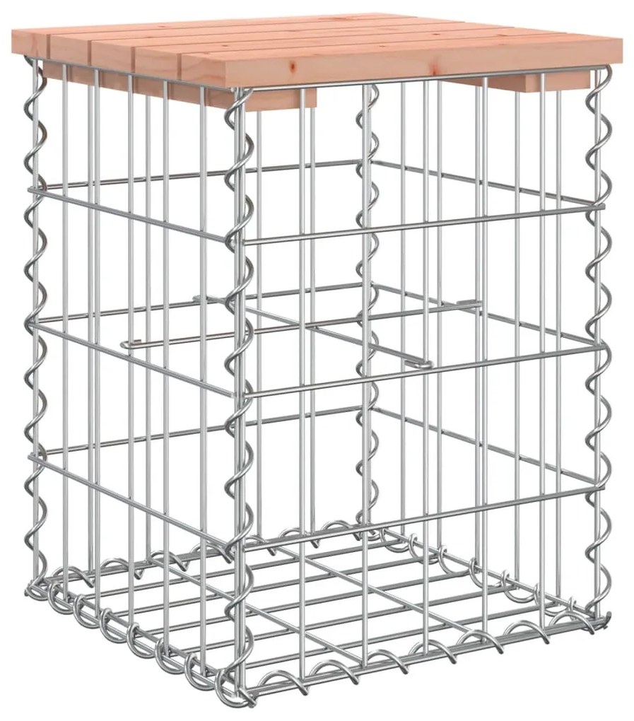 Banco jardim design gabião 33x31x42 cm madeira douglas maciça