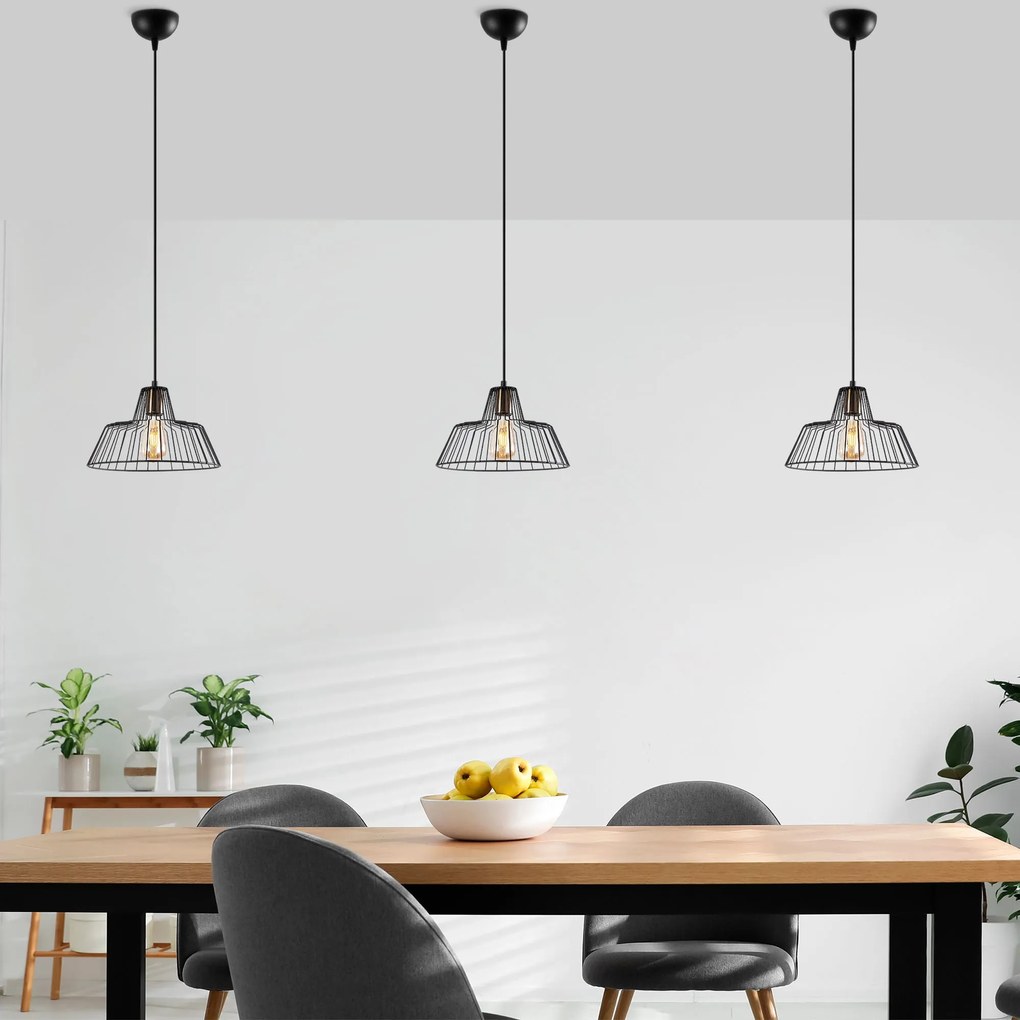 Chandelier Hakcu – Preto Antique – 30 x 30 x 116 cm