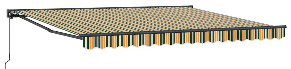 Toldo Retrátil Manual Verde e Amarelo 400x300 cm