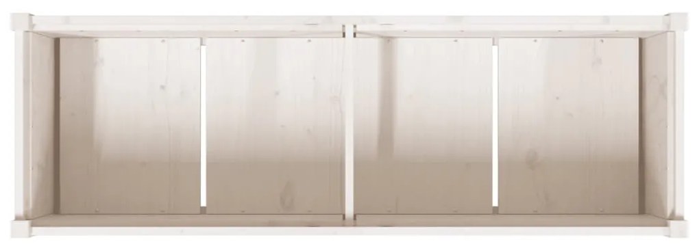 Vaso/floreira de jardim 150x50x70 cm pinho maciço branco