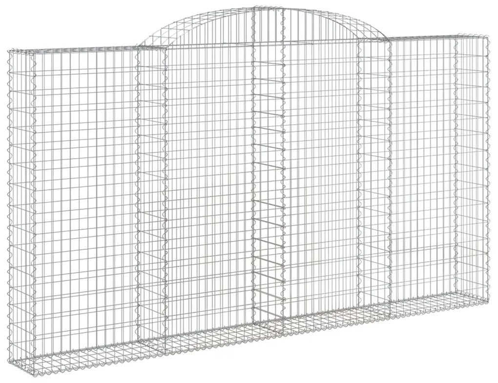 Cestos gabião arqueados 4pcs 300x30x160/180cm ferro galvanizado