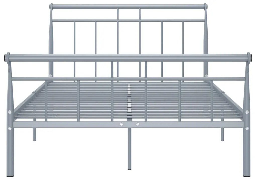 Estrutura de cama 120x200 cm metal cinzento
