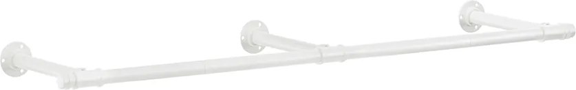 Varão de parede para roupa 30,4 x 170 x 7 cm Branco