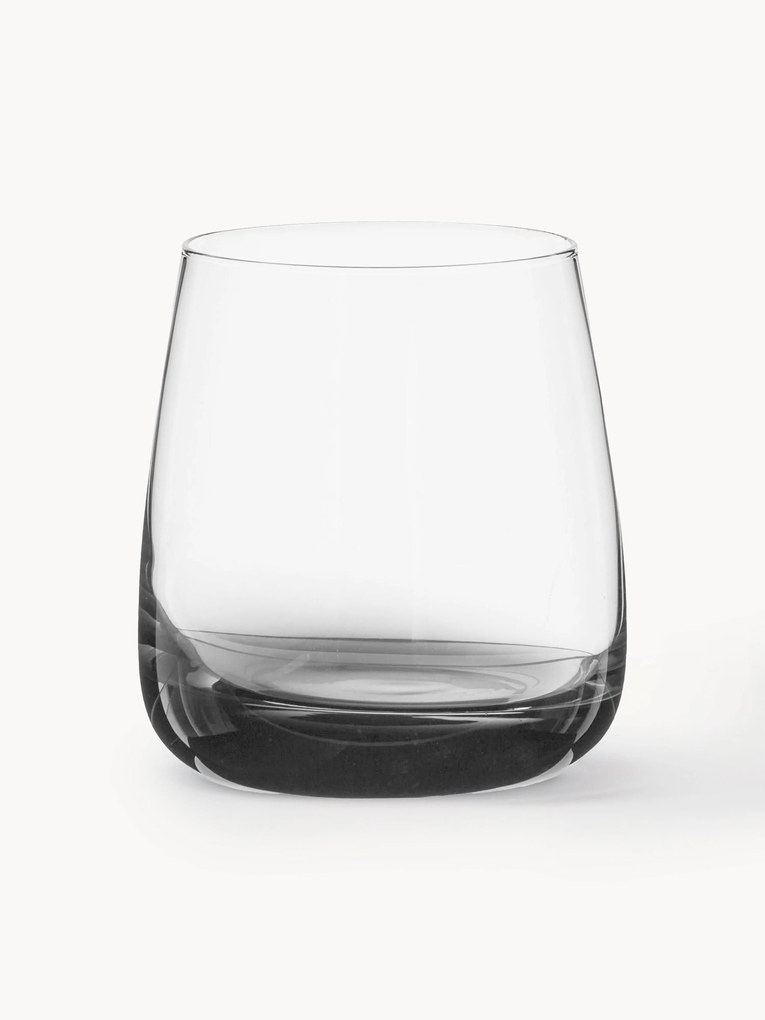 Mouth-Blown Tumblers Smoke, Set of 4