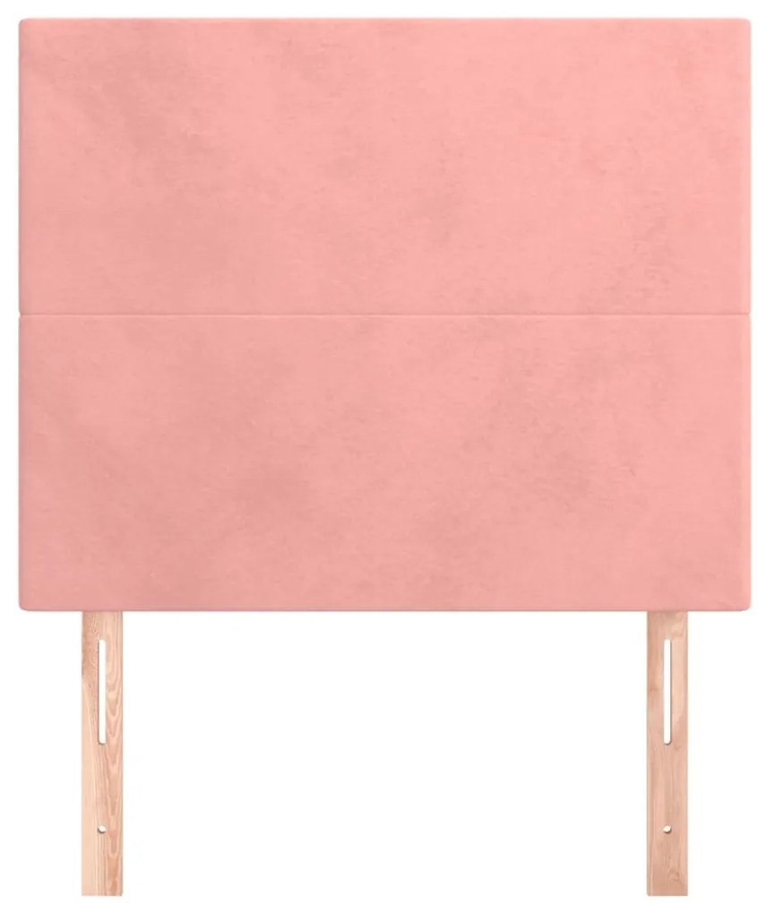 Cabeceira de cama 2 pcs veludo 100x5x78/88 cm rosa