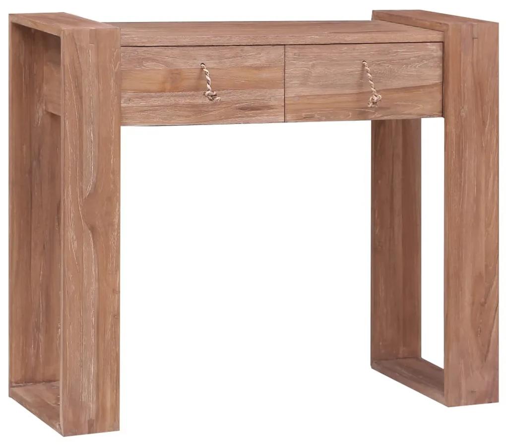 Mesa consola 90x35x75 cm madeira de teca maciça
