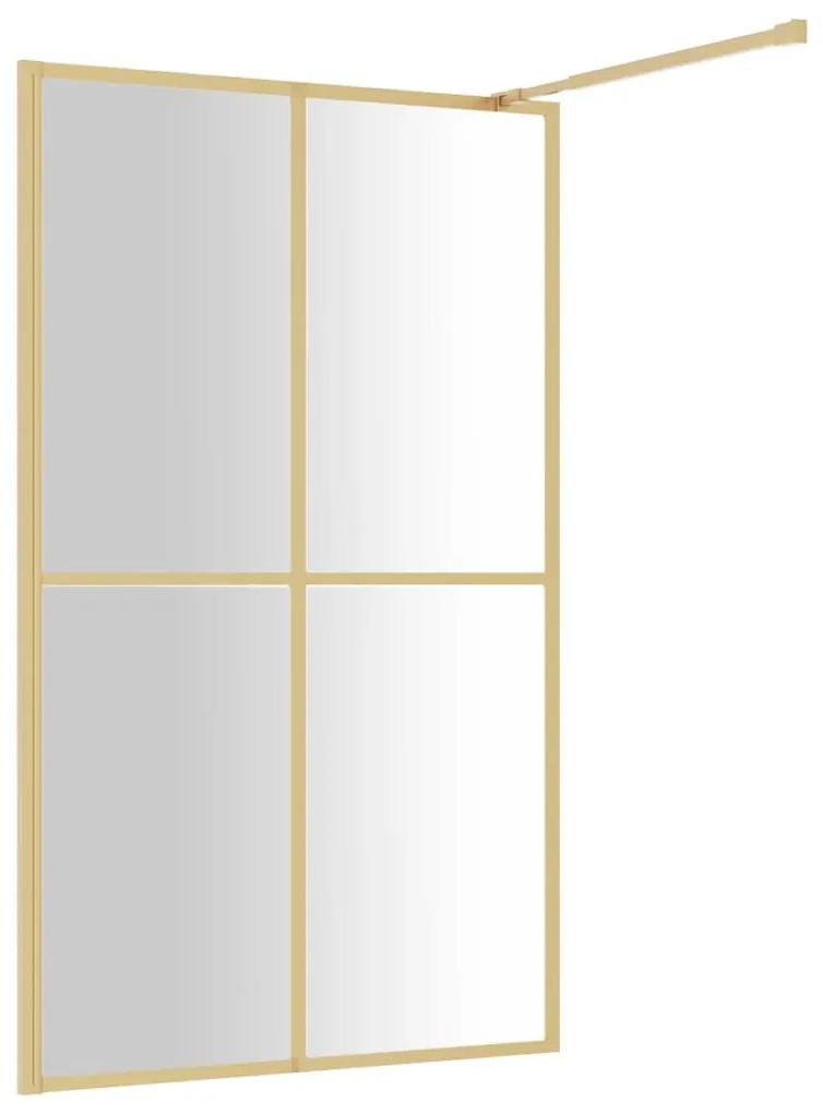 Divisória de chuveiro 118x195 cm vidro transparente ESG dourado