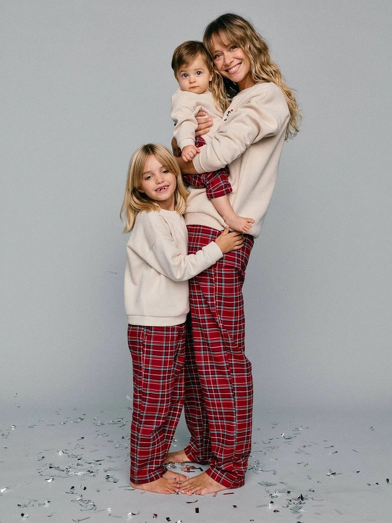 Pijama de natal 2 peças Cápsula Família para mulher vermelho