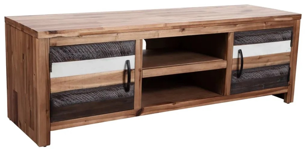 Móvel de TV em madeira de acácia maciça 120x35x45 cm