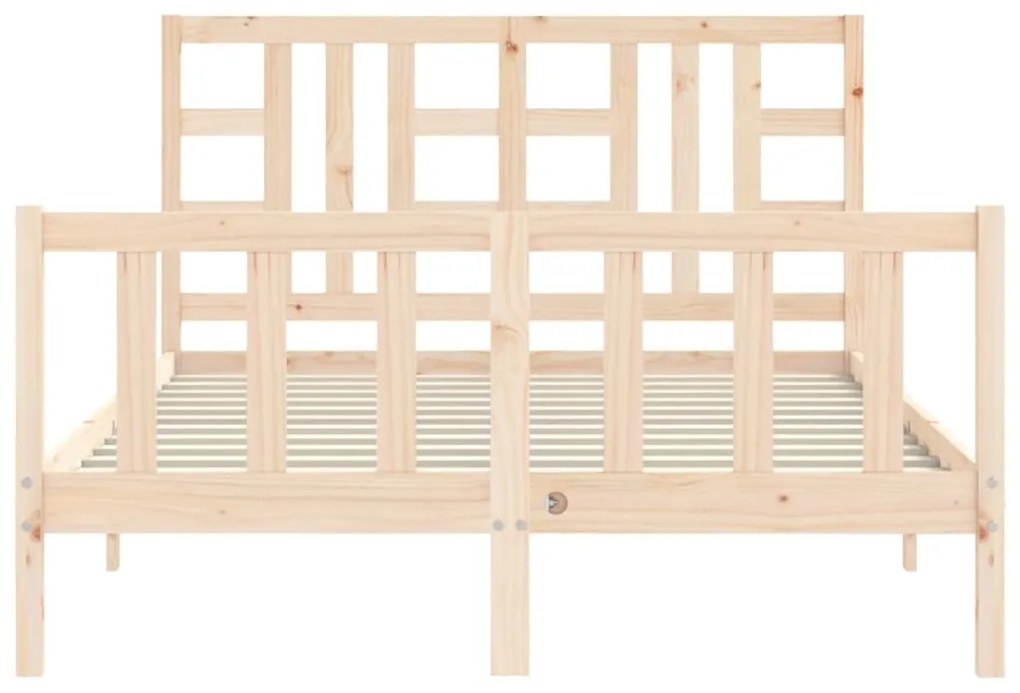 Cama sem colchão 140x200 cm madeira de pinho maciça