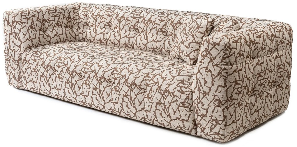 Sofá de 3 Lugares Cady – Castanho Claro – 235x100x72 cm