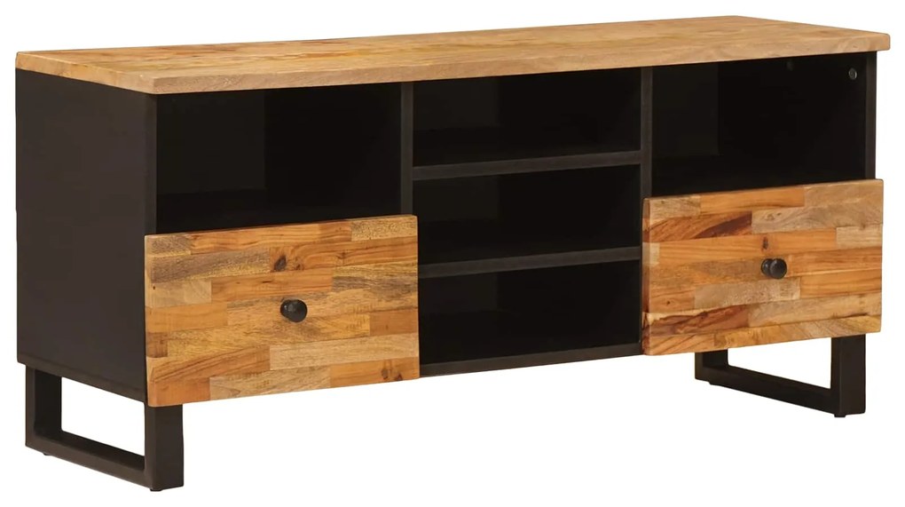 vidaXL Gabinete para TV com gaveta Corona Castanho 100 x 33 x 46 cm