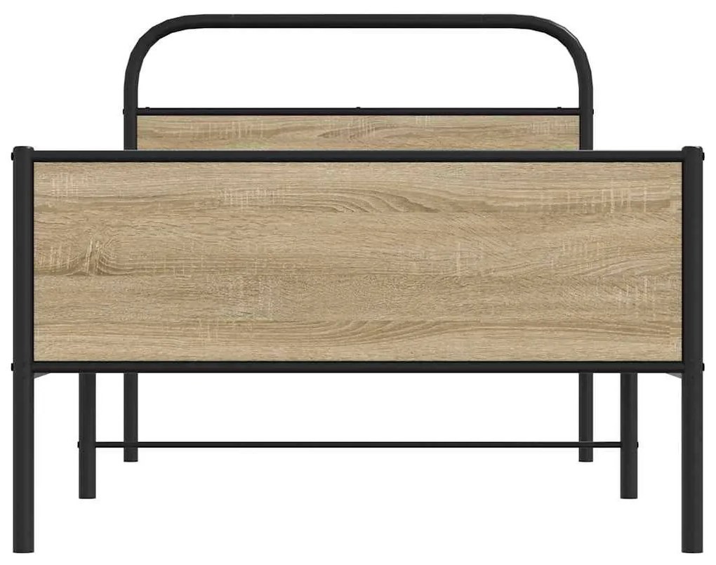 Estrutura cama s/ colchão derivados de madeira carvalho sonoma