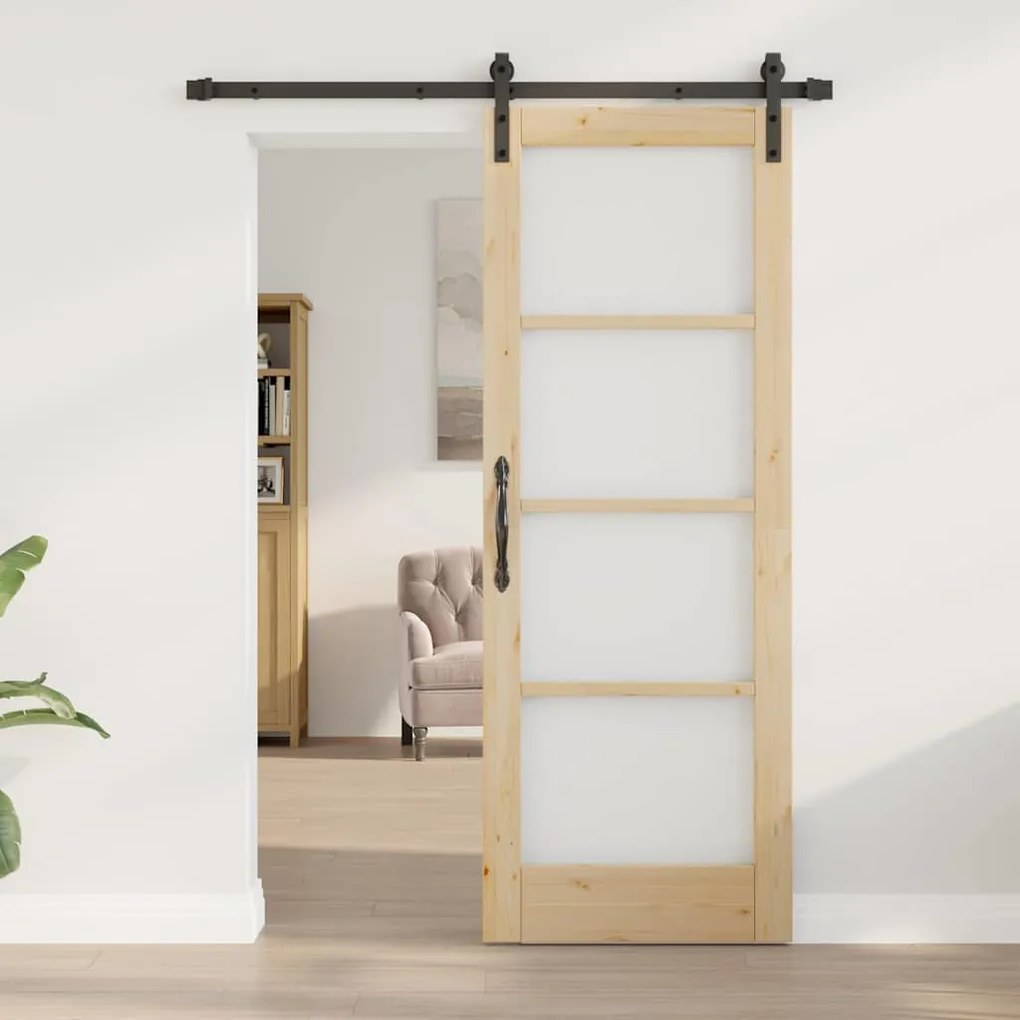 Porta Deslizante vidaXL com Conjunto de Ferragens 'ORKDAL'73.5x198.5 c