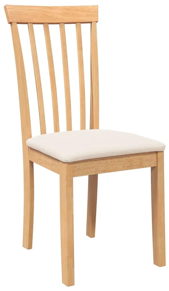 Cadeiras de jantar com almofadões 2 pcs madeira maciça natural