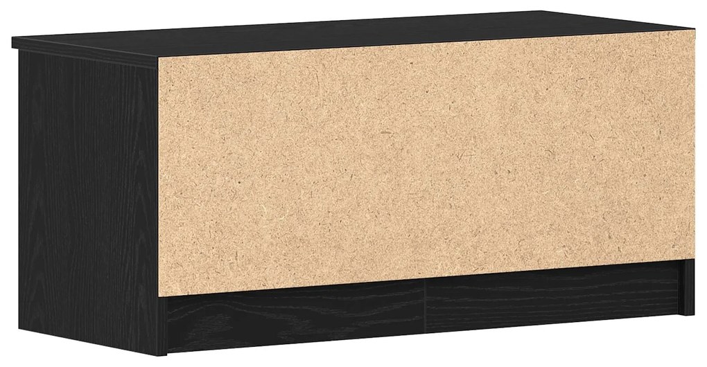 Aparador de TV vidaXL Preto Carvalho 80x35x36,5 cm Madeira Engenharia