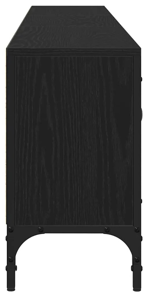 Armário para TV vidaXL com Gaveta Preto Carvalho 200x25x44 cm Madeira