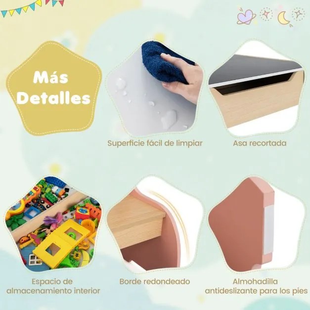 Conjunto de mesa e 2 cadeiras para crianças Mesa de atividades em madeira 4 em 1 para arte, desenho, leitura e quadro removível Multicolor