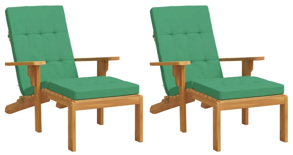 Almofadões p/ cadeira de terraço 2 pcs tecido oxford verde