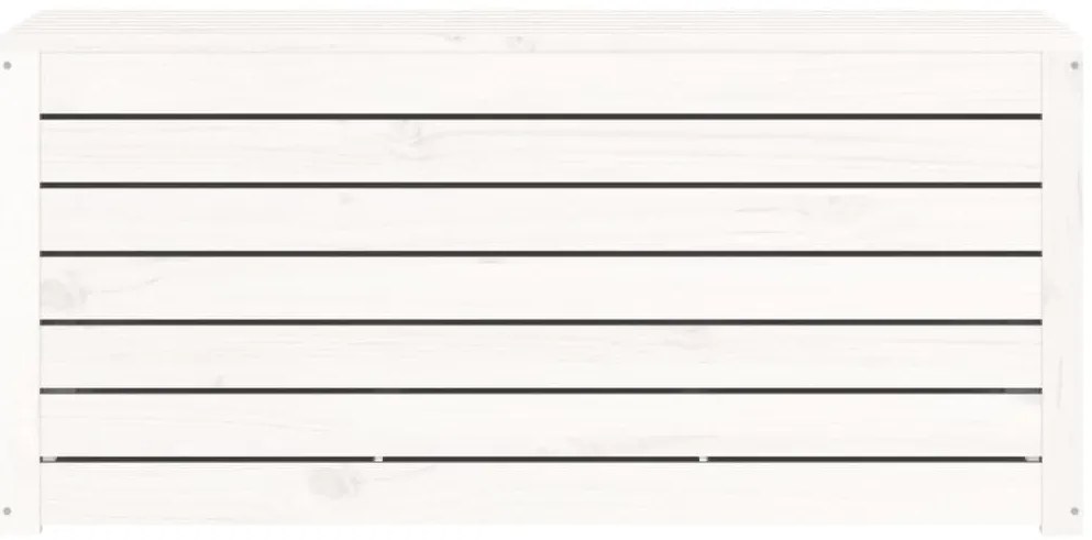 Caixa de jardim 101x50,5x46,5 cm madeira de pinho maciça branco