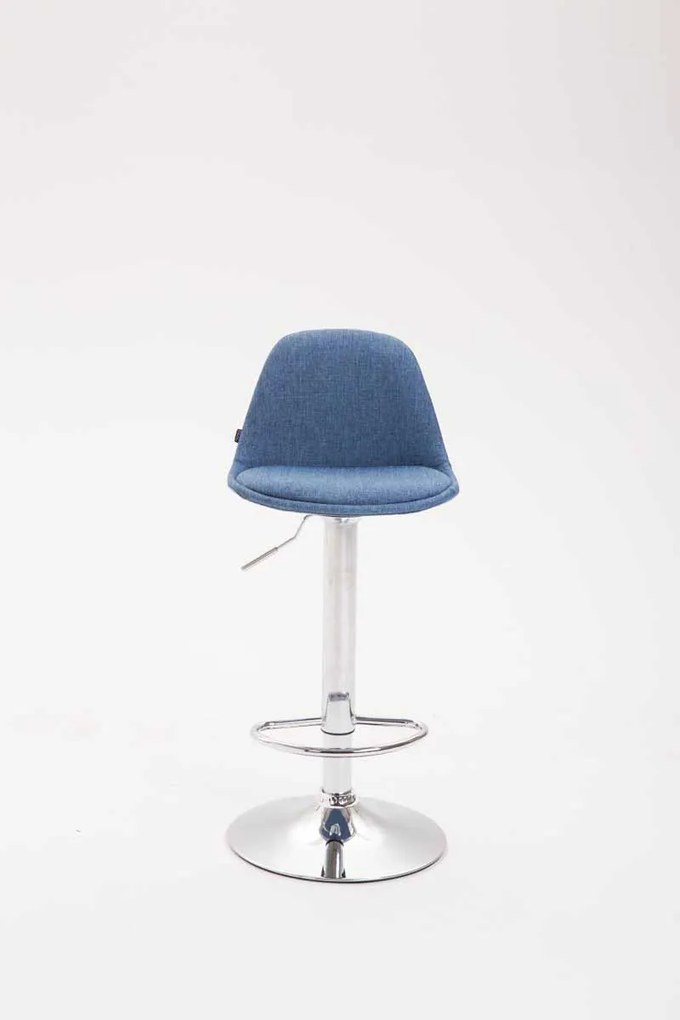Banco de bar Kiel em tecido 39 x 82-104 x 43 cm Azul