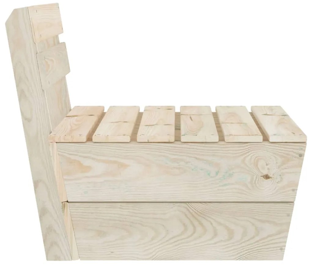 2 pcs conjunto lounge de jardim madeira de abeto impregnada