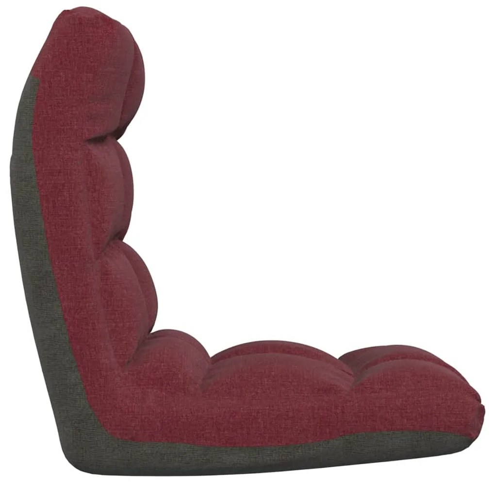 Colchão/cadeira de piso dobrável tecido vermelho tinto