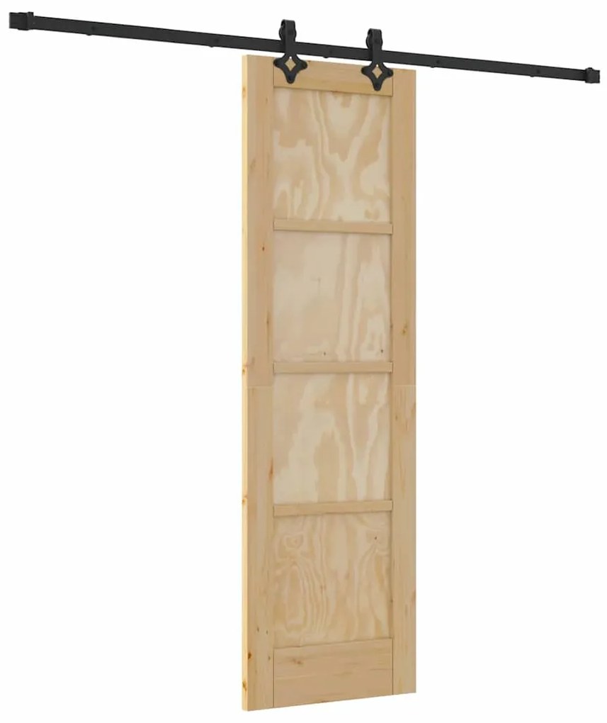 Porta Deslizante com Conjunto de Hardware "ORKDAL" Madeira Sólida de P
