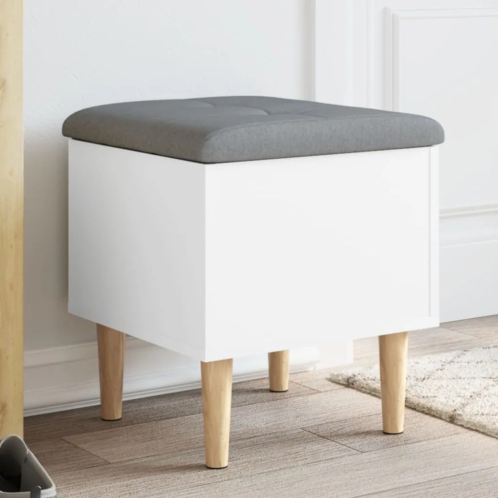 vidaXL Banco de arrumação 42x42x46 cm derivados de madeira branco