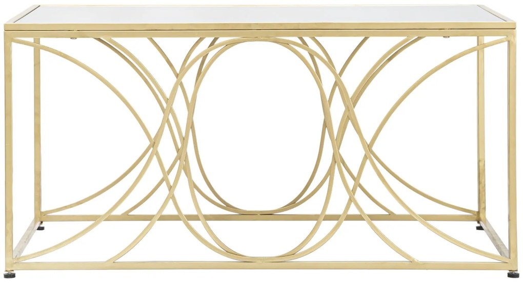 MESA DE CENTRO EXY 90X60X45 CM DOURADA