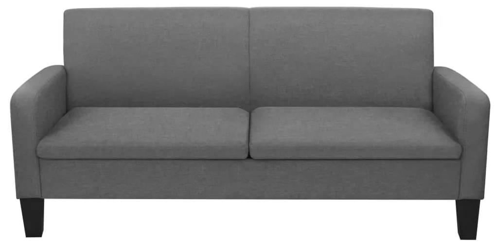 Sofá de 3 lugares 180x65x76 cm cinzento-escuro