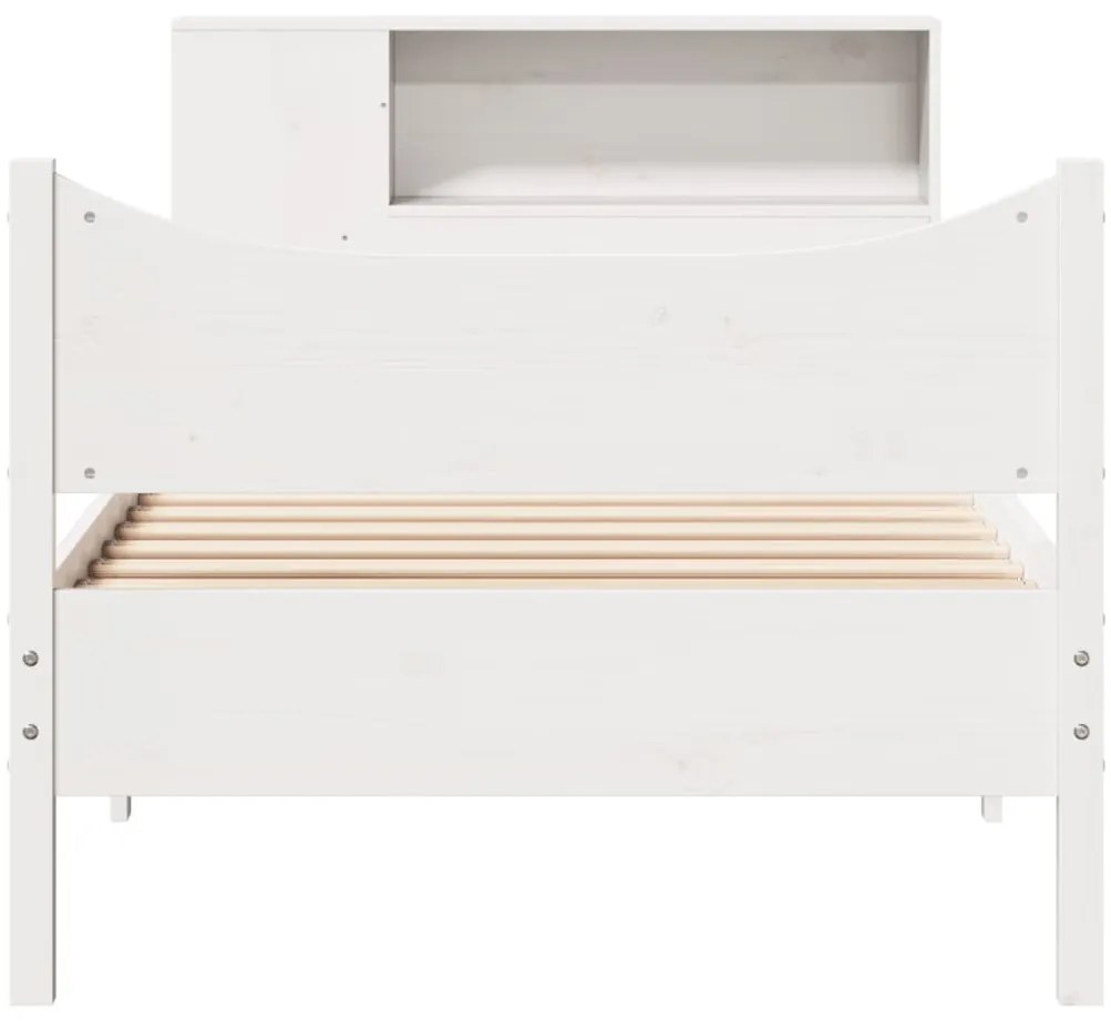 Cama sem colchão 90x200 cm madeira de pinho maciça branco