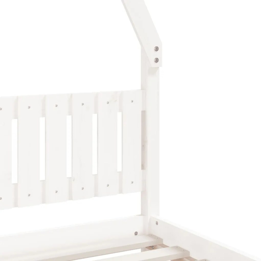 Estrutura de cama infantil 90x190 cm pinho maciço branco