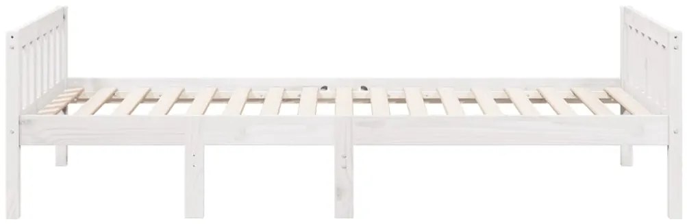 Cama de criança sem colchão 90x190 cm pinho maciço branco