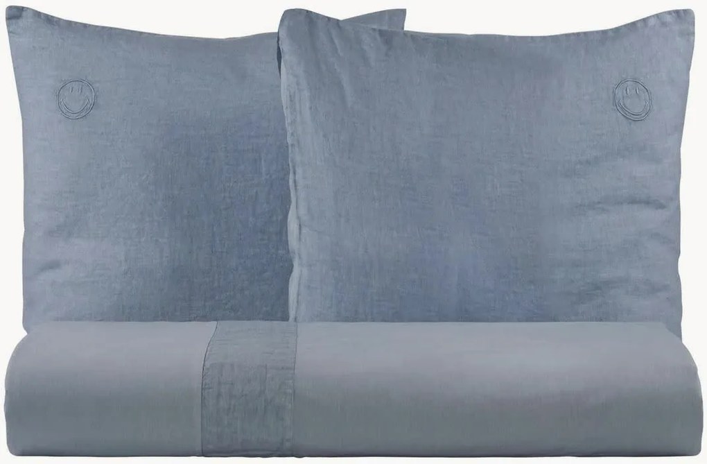 Conjunto de roupa de cama em algodão Smiley Face