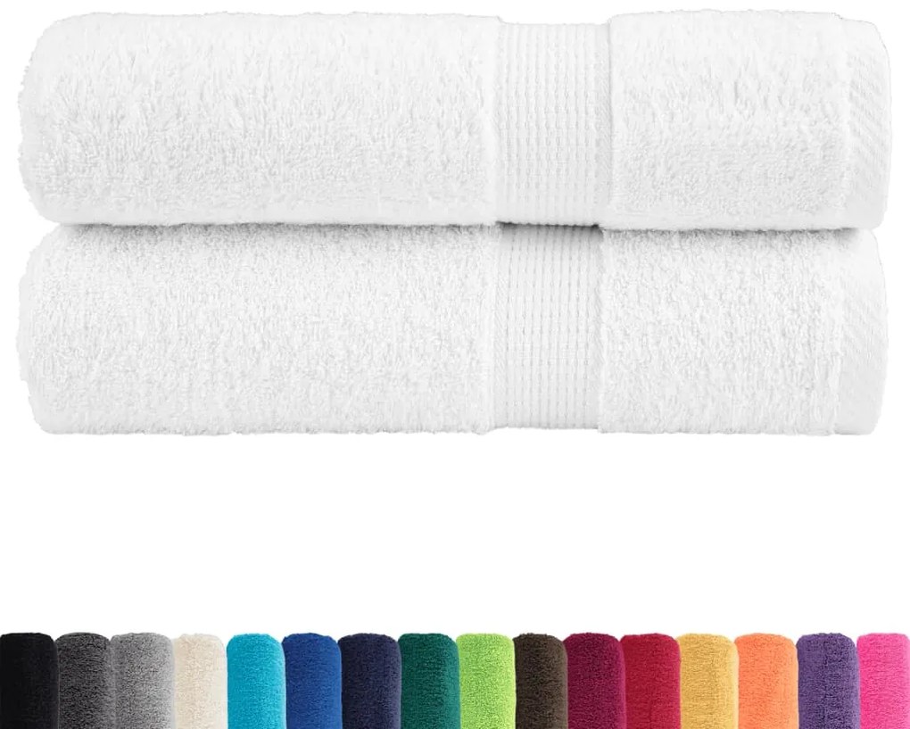 Toalhas de banho premium SOLUND 2 pcs 70x140 cm 600 gsm branco