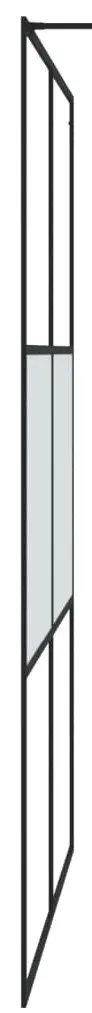 Divisória de chuveiro 140x195 cm vidro semiopaco ESG preto
