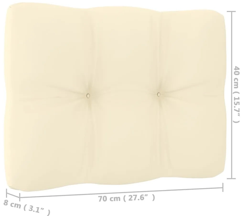 8 pcs conjunto lounge de jardim c/ almofadões pinho maciço