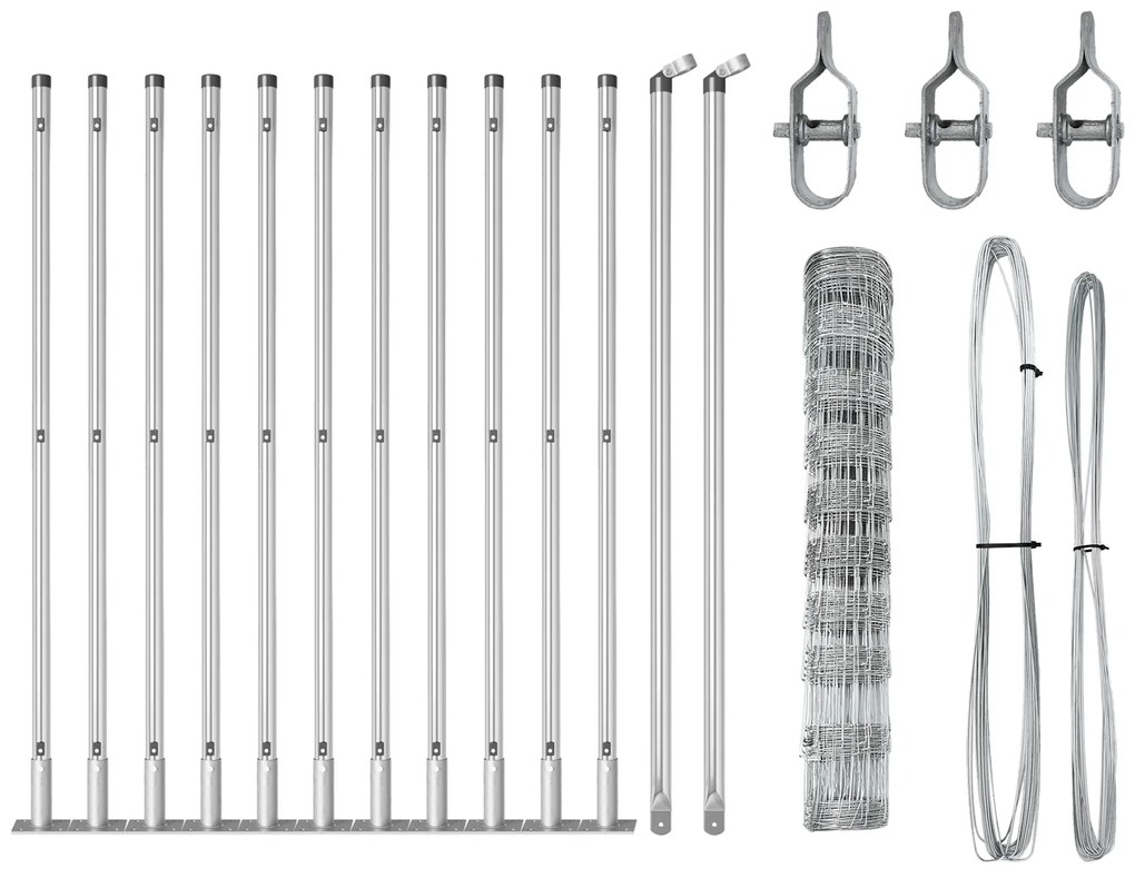 Cerca de Campo 1x25 m Aço Galvanizado