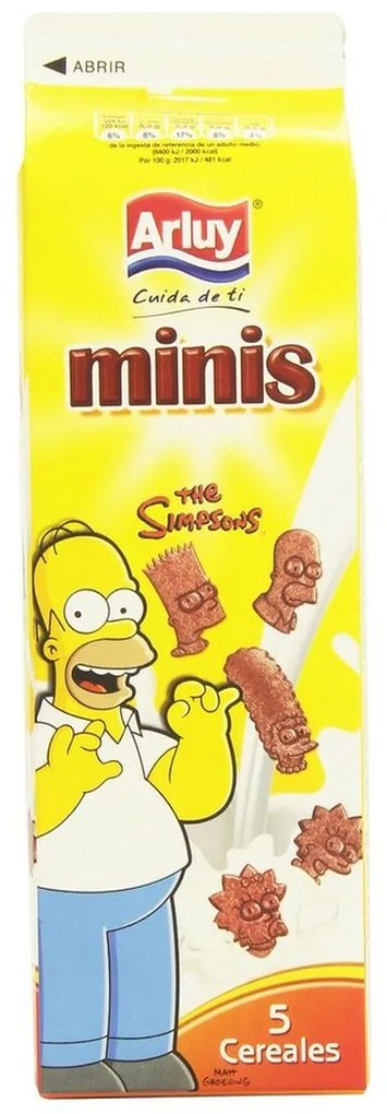 Chocolate Biscuits Arluy Mini Simpsons (275 g)