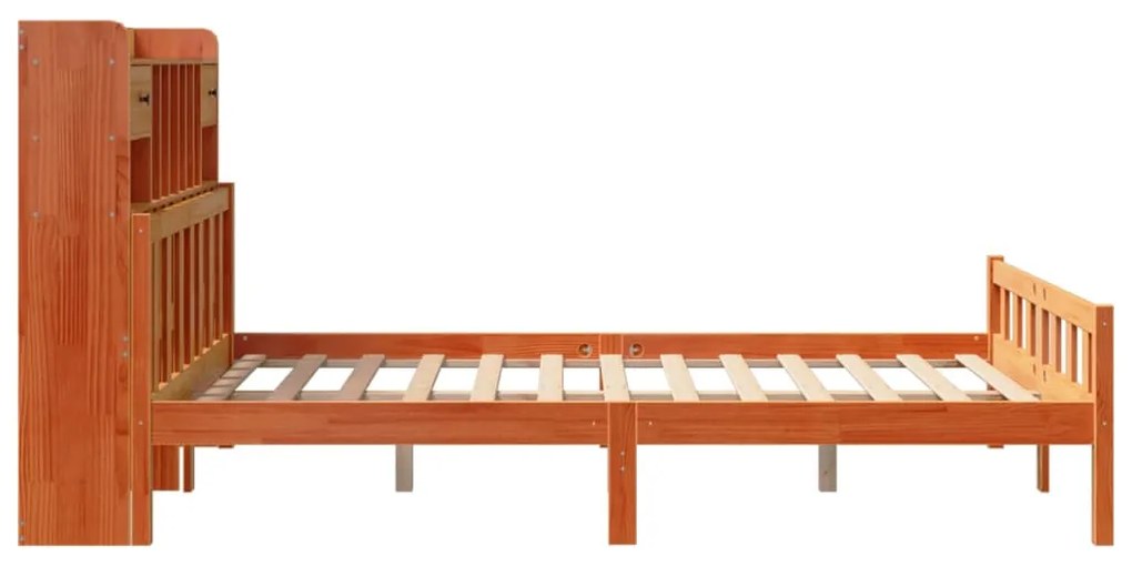 Cama com estante sem colchão 150x200 cm pinho maciço
