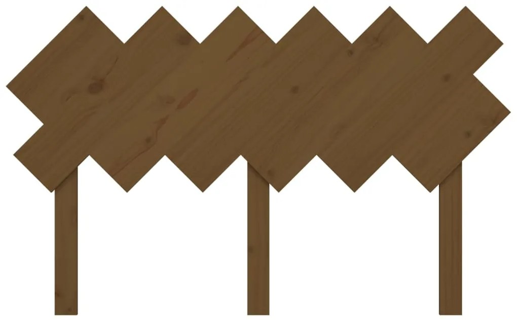 Cabeceira de cama 132x3x81 cm pinho maciço castanho mel