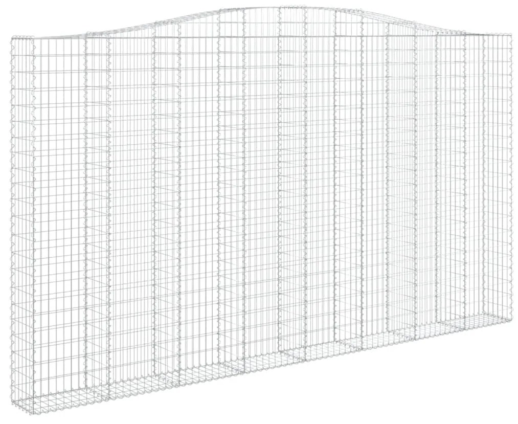 Cestos gabião arqueados 3pcs 400x30x220/240cm ferro galvanizado