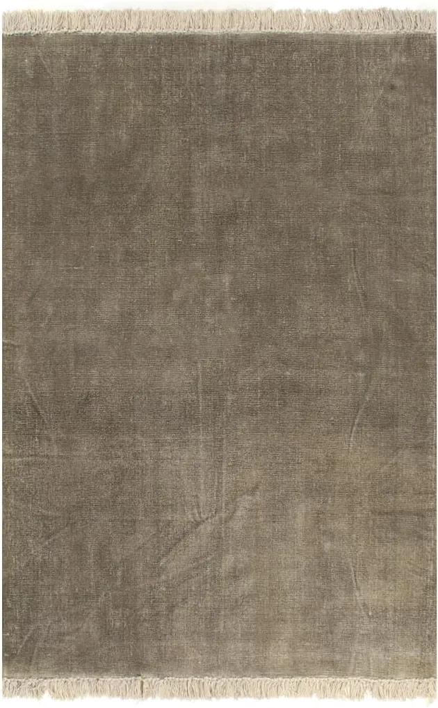 Tapete Kilim em algodão 120x180 cm cinzento-acastanhado