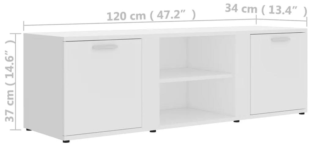 Móvel de TV Lokise de 120 cm - Branco - Design Nórdico