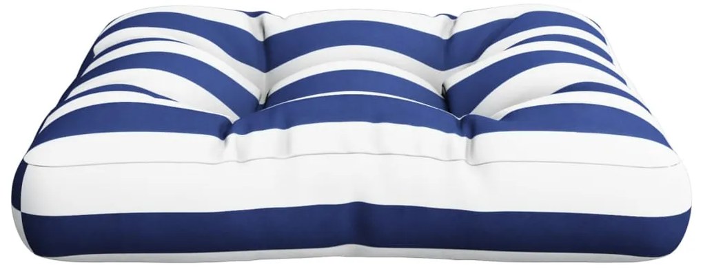 Almofadão p/ paletes 60x61,5x10 cm tecido oxford azul/branco