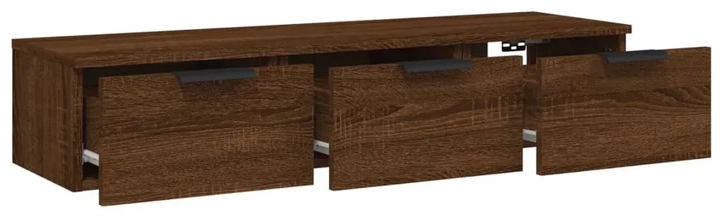Armário parede 102x30x20 cm derivados madeira carvalho castanho